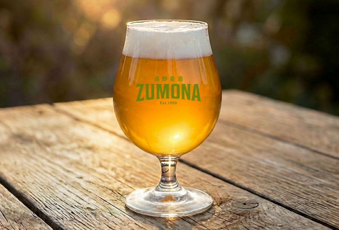 ホップ畑と醸造のイメージ