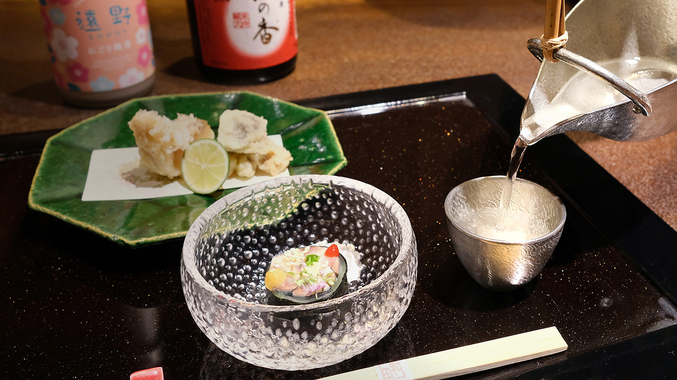 華やかに時を彩る、<br />
上閉伊のお酒
